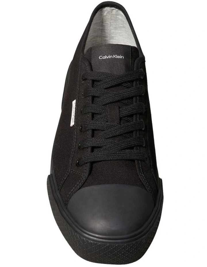 Vulc Laceup Canvas Sneakers in Triple Black image 4