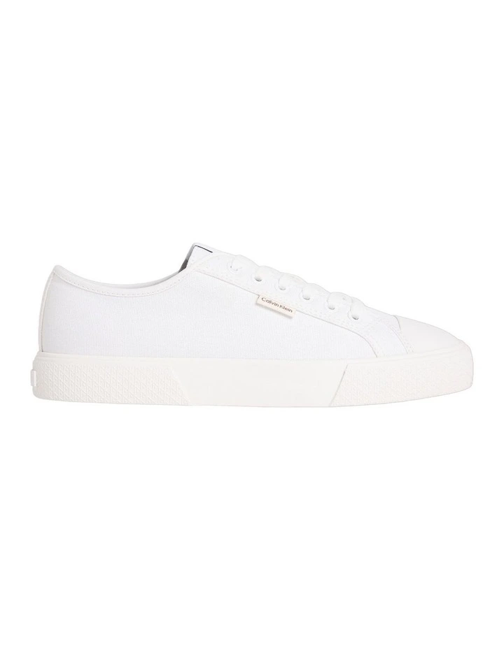 Vulc Laceup Canvas Trainer Shoes in Triple Bright White image 1