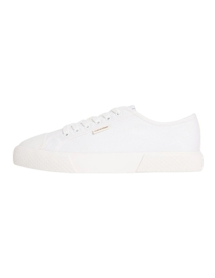 Vulc Laceup Canvas Trainer Shoes in Triple Bright White image 5