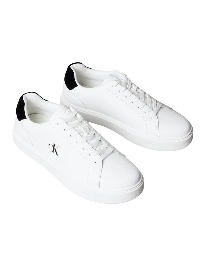 Classic Cupsole Laceup Trainer Shoes in White image 2