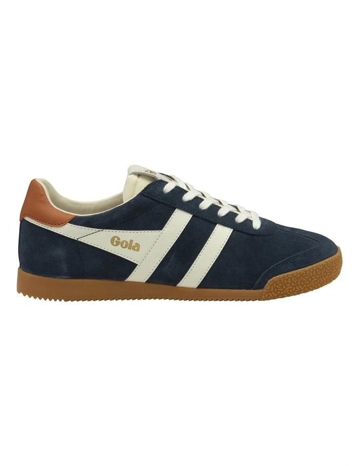Elan Sneaker in Navy, Off White, and Moody Orange image 1