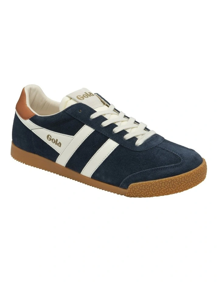 Elan Sneaker in Navy, Off White, and Moody Orange image 2