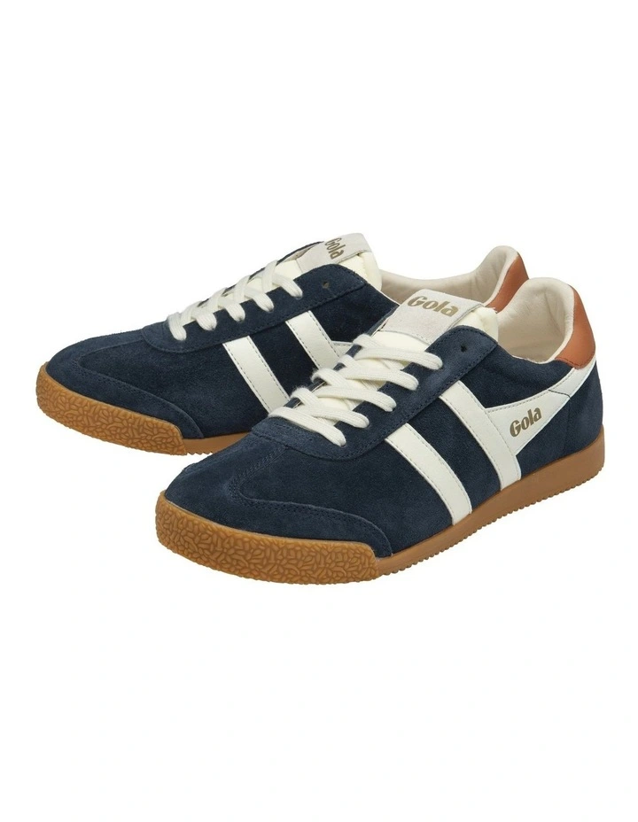 Elan Sneaker in Navy, Off White, and Moody Orange image 3