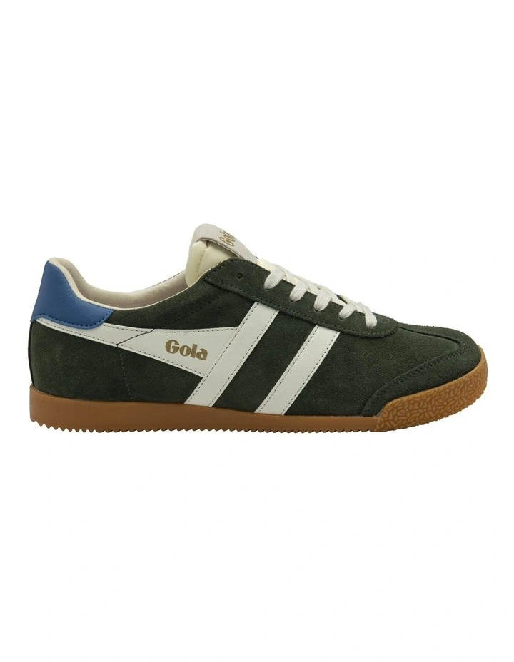 Elan Sneaker in Dark Khaki, Off White, and Sapphire image 1