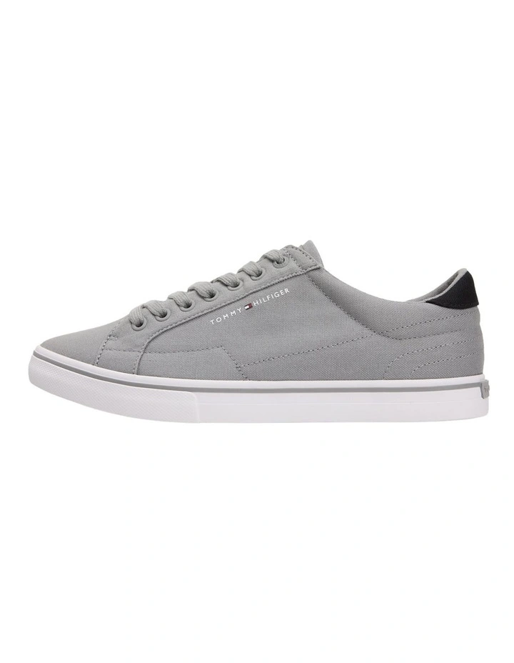 Canvas Embossed Trainers in Grey image 3