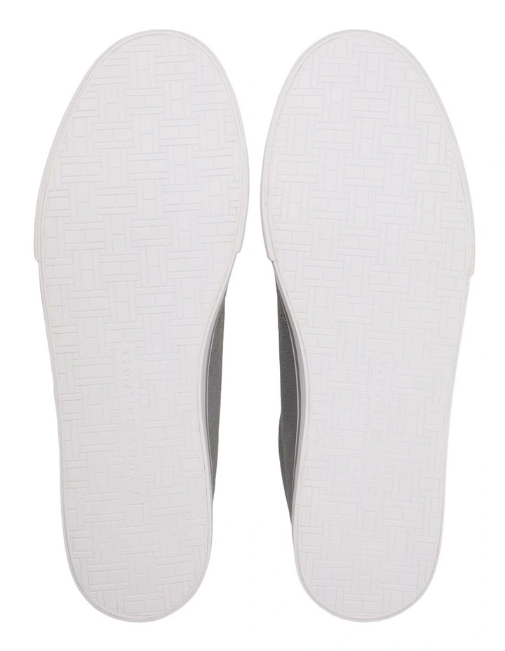 Canvas Embossed Trainers in Grey image 5