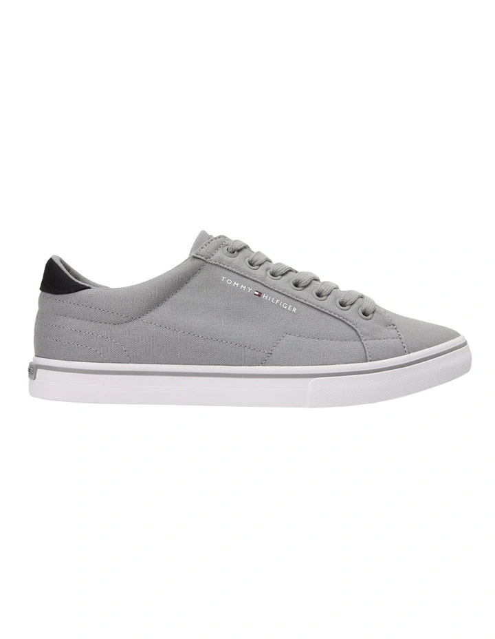Canvas Embossed Trainers in Grey image 6