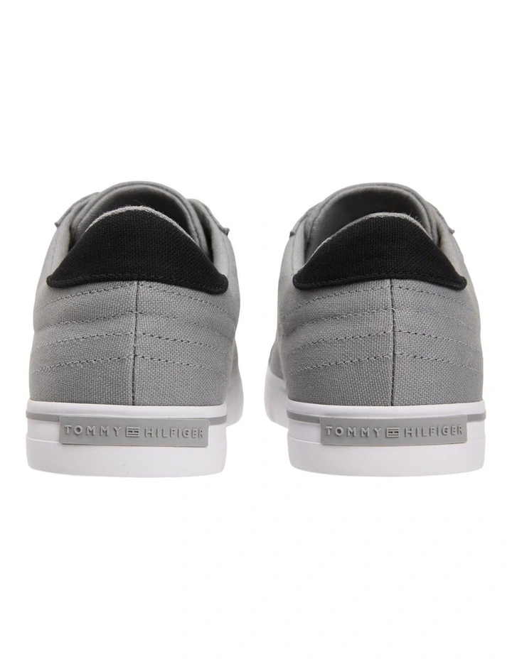 Canvas Embossed Trainers in Grey image 7