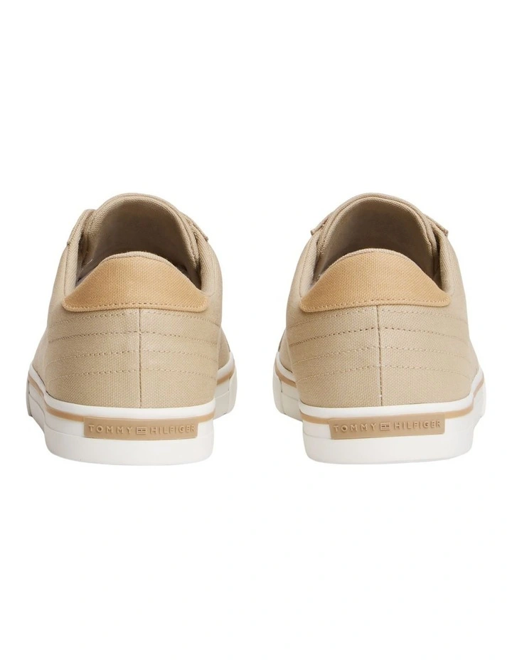 Canvas Embossed Trainers in Beige image 7