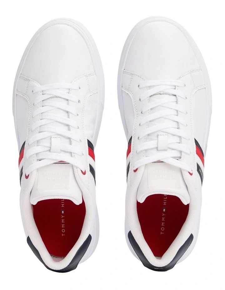 Daniel Leather Sneakers in White image 3
