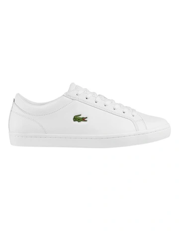 Straightset Leather Trainer Sneaker in  White