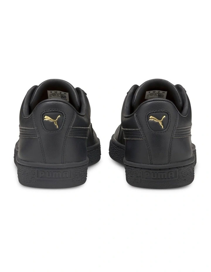 puma classic black leather