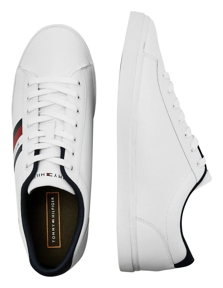 essential vulcanised leather trainers