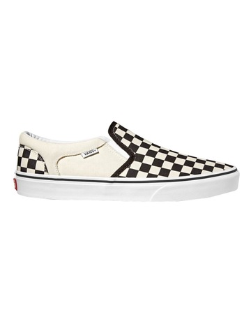 Asher Checkers Sneaker in Black/Natural