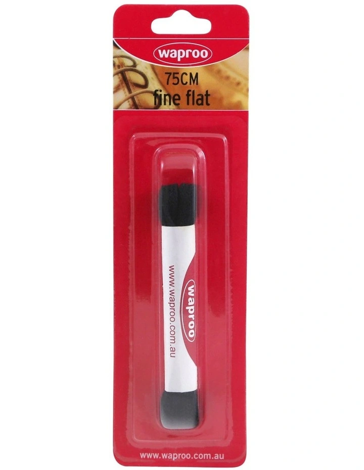Fine Flat Black Laces Blister Pack image 1