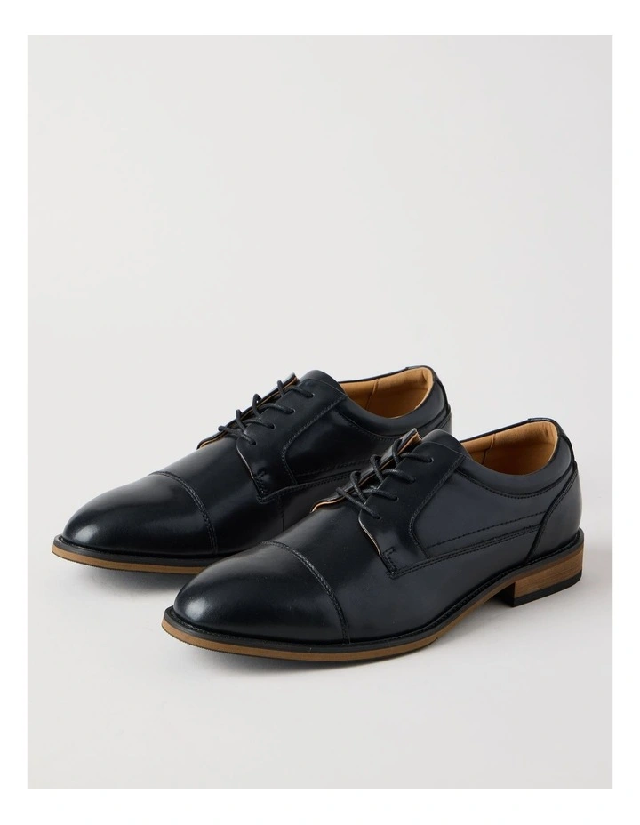Sergio Leather Toe Cap Lace Up in Black image 4