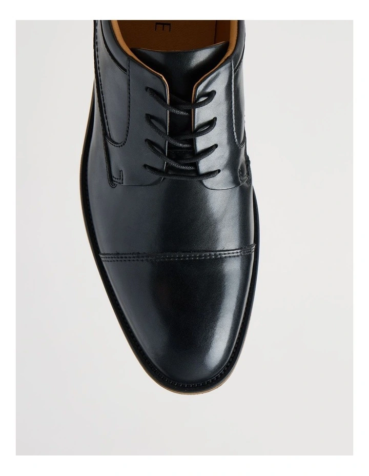 Sergio Leather Toe Cap Lace Up in Black image 5