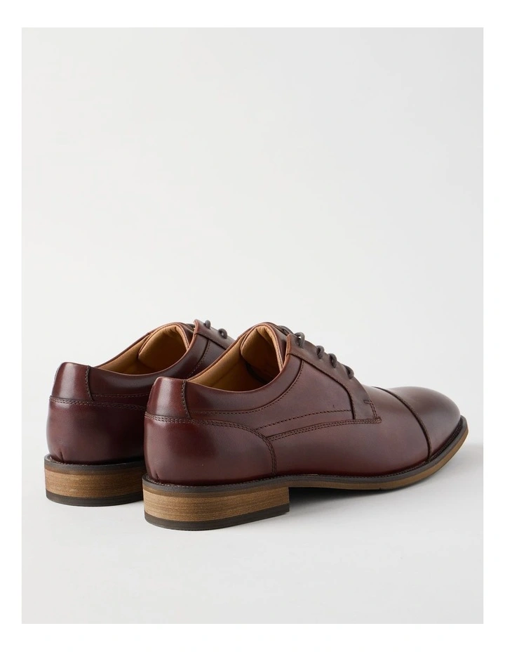 Sergio Leather Toe Cap Lace Up in Cognac image 5