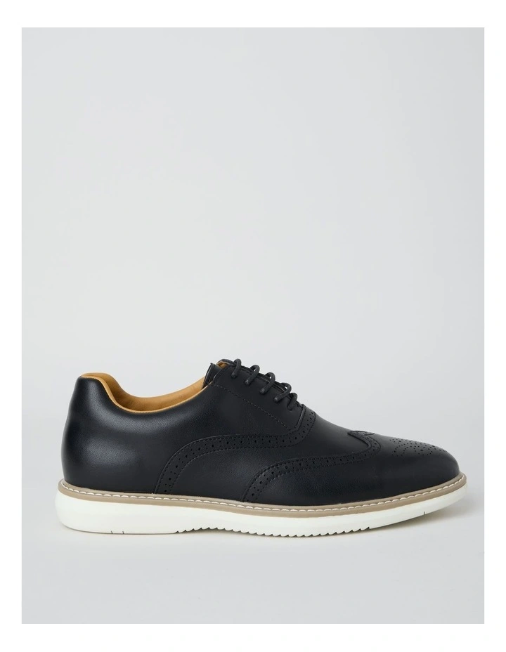 Beau Casual Brogue Lace Up in Black image 1