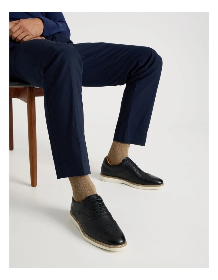 Beau Casual Brogue Lace Up in Black image 2