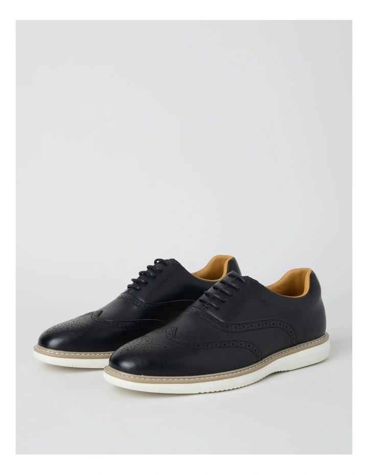 Beau Casual Brogue Lace Up in Black image 3
