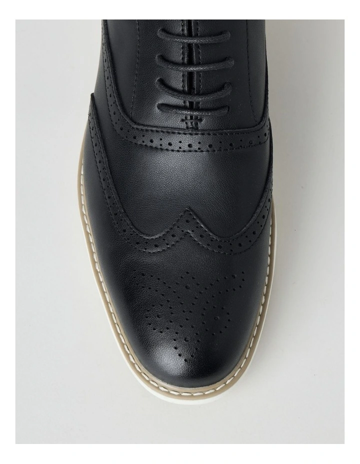 Beau Casual Brogue Lace Up in Black image 7