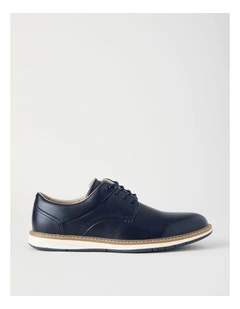 Storm Comfort Leather Lace Up in Navy