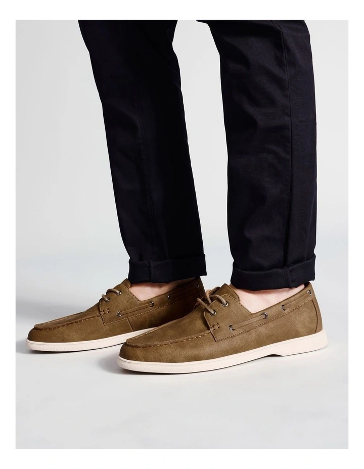 Malaga Boat Shoe in Brown image 2