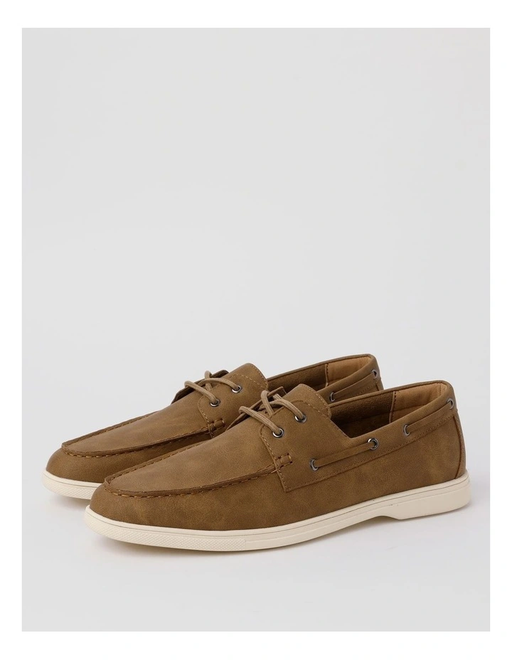 Malaga Boat Shoe in Brown image 3