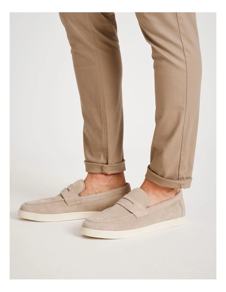 Lisbon Suede Loafer in Grey image 2