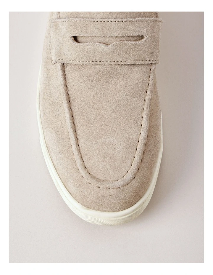 Lisbon Suede Loafer in Grey image 4