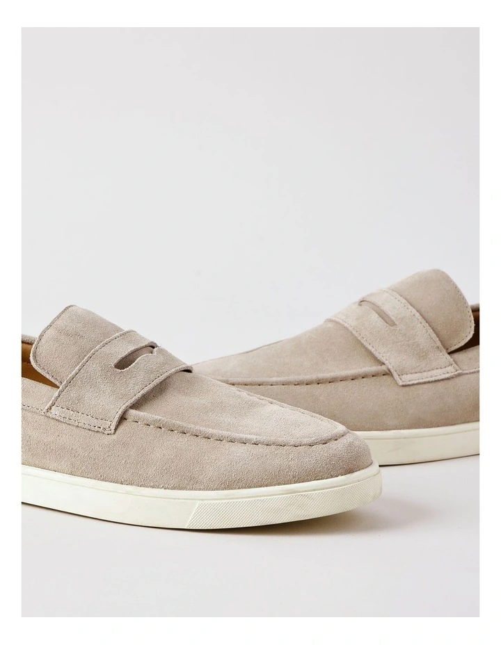 Lisbon Suede Loafer in Grey image 5