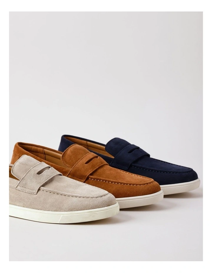 Lisbon Suede Loafer in Grey image 6