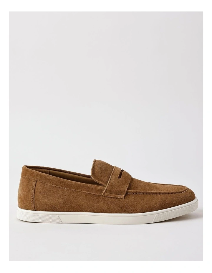 Lisbon Suede Loafer in Tan image 1