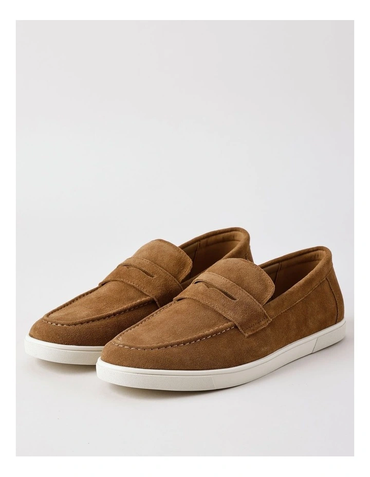 Lisbon Suede Loafer in Tan image 2