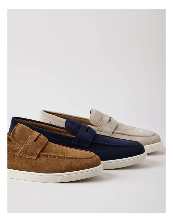 Lisbon Suede Loafer in Tan image 6