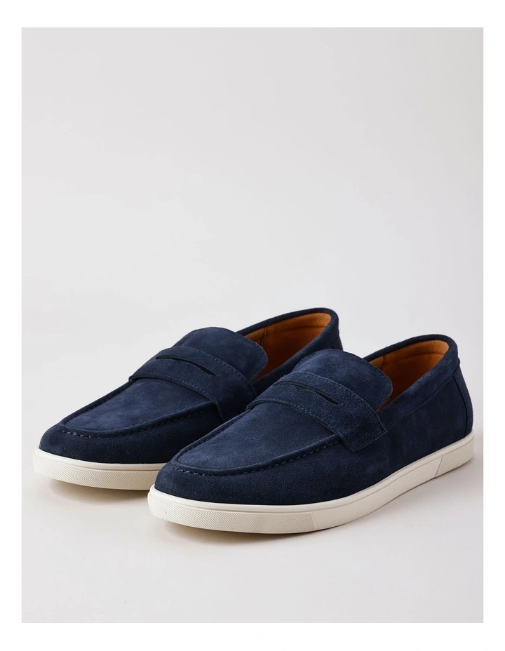Lisbon Suede Loafer in Navy image 2
