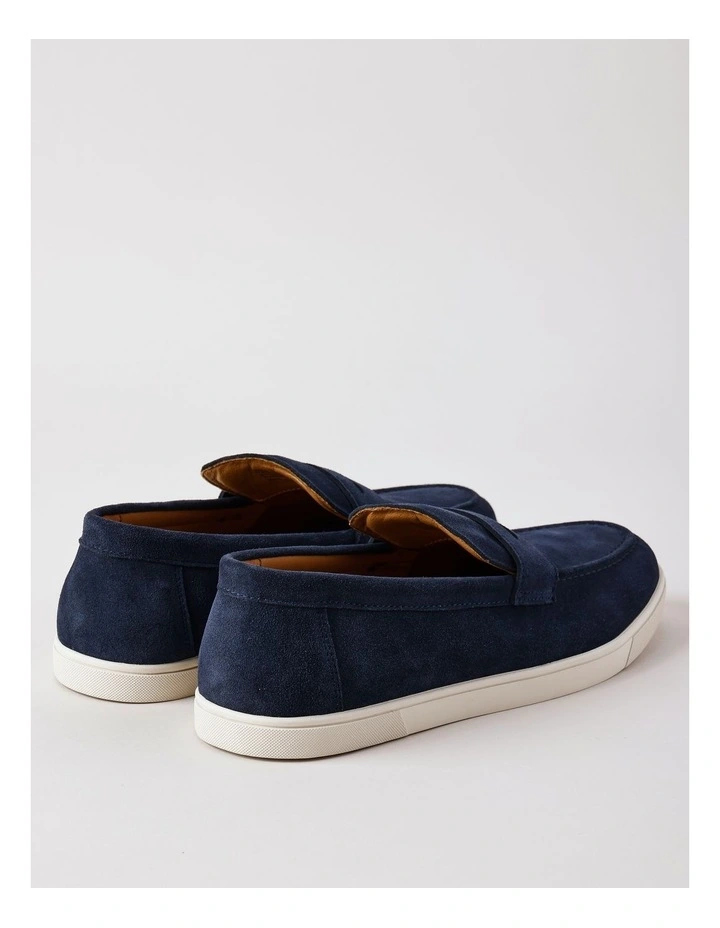 Lisbon Suede Loafer in Navy image 3