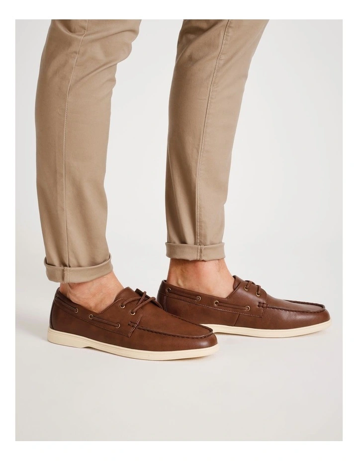 Malaga Boat Shoe in Tan image 2