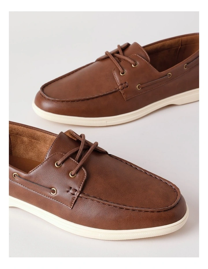 Malaga Boat Shoe in Tan image 3