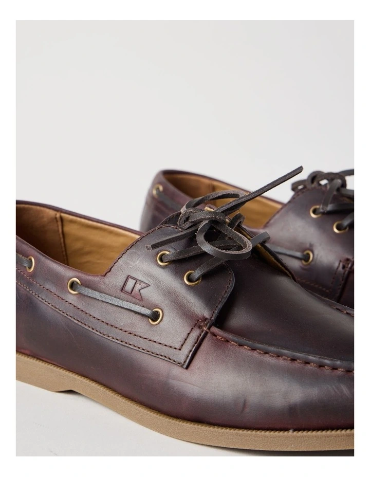 Harbor Leather Boat Shoe in Dark Brown image 3