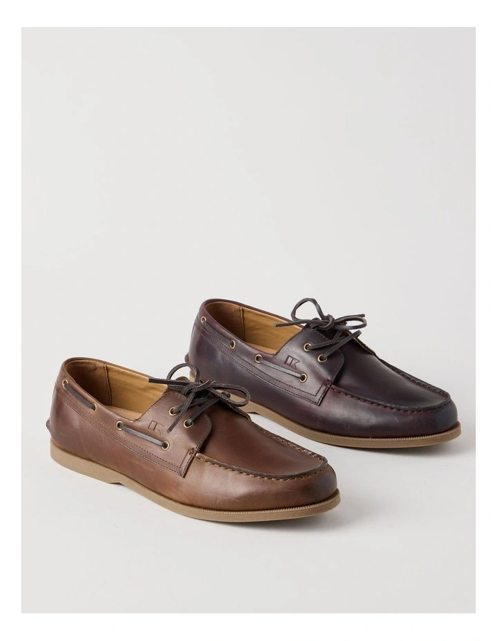 Harbor Leather Boat Shoe in Light Tan image 5