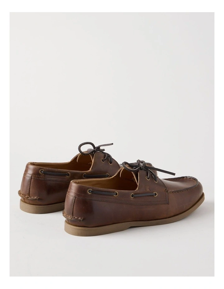 Harbor Leather Boat Shoe in Light Tan image 7