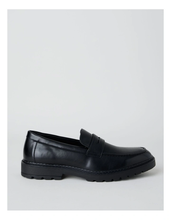 Atticus Chunky Loafers in Black image 1