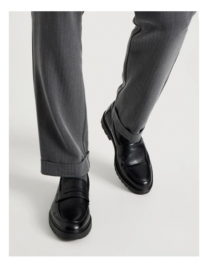 Atticus Chunky Loafers in Black image 2