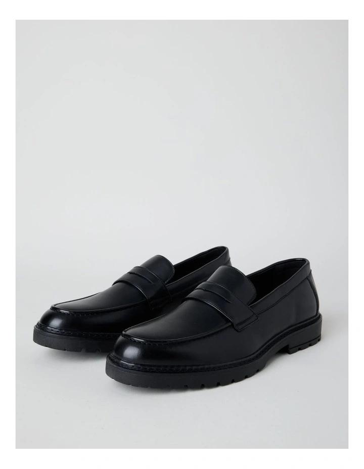 Atticus Chunky Loafers in Black image 6