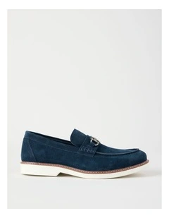 Hector Casual Suede Loafer in Navy
