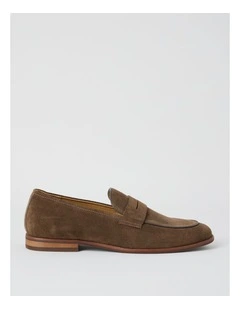 Taylor Loafer in Taupe Suede