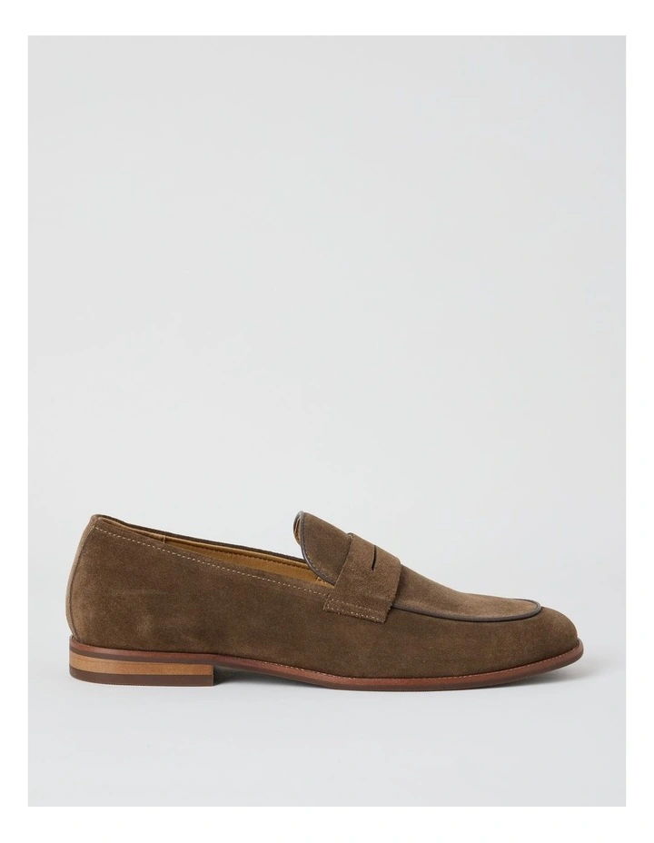 Taylor Loafer in Taupe Suede image 1
