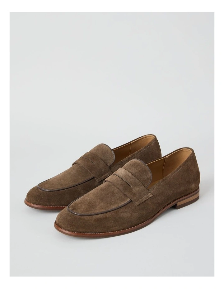 Taylor Loafer in Taupe Suede image 2